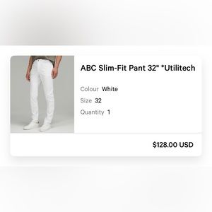Lululemon ABC Slim fit Pant Utilitech 32x32